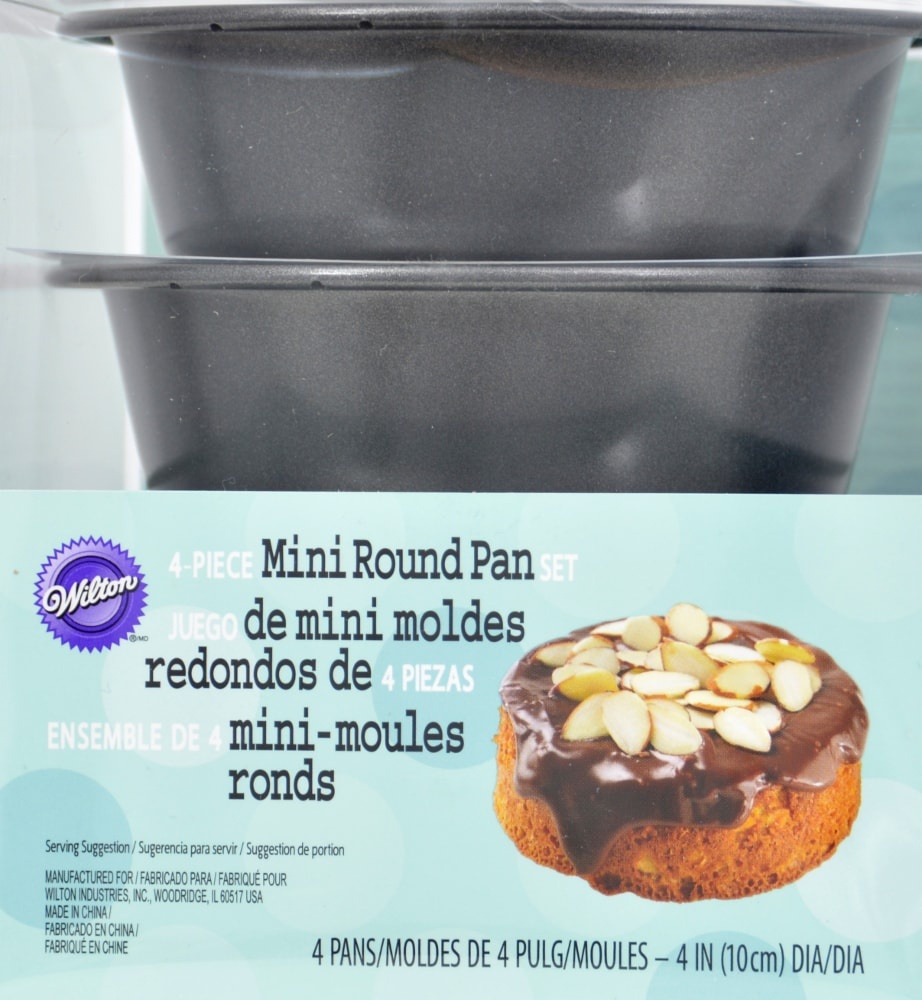 slide 1 of 1, Wilton Mini Round Pan Set In Pet Box, 4 in