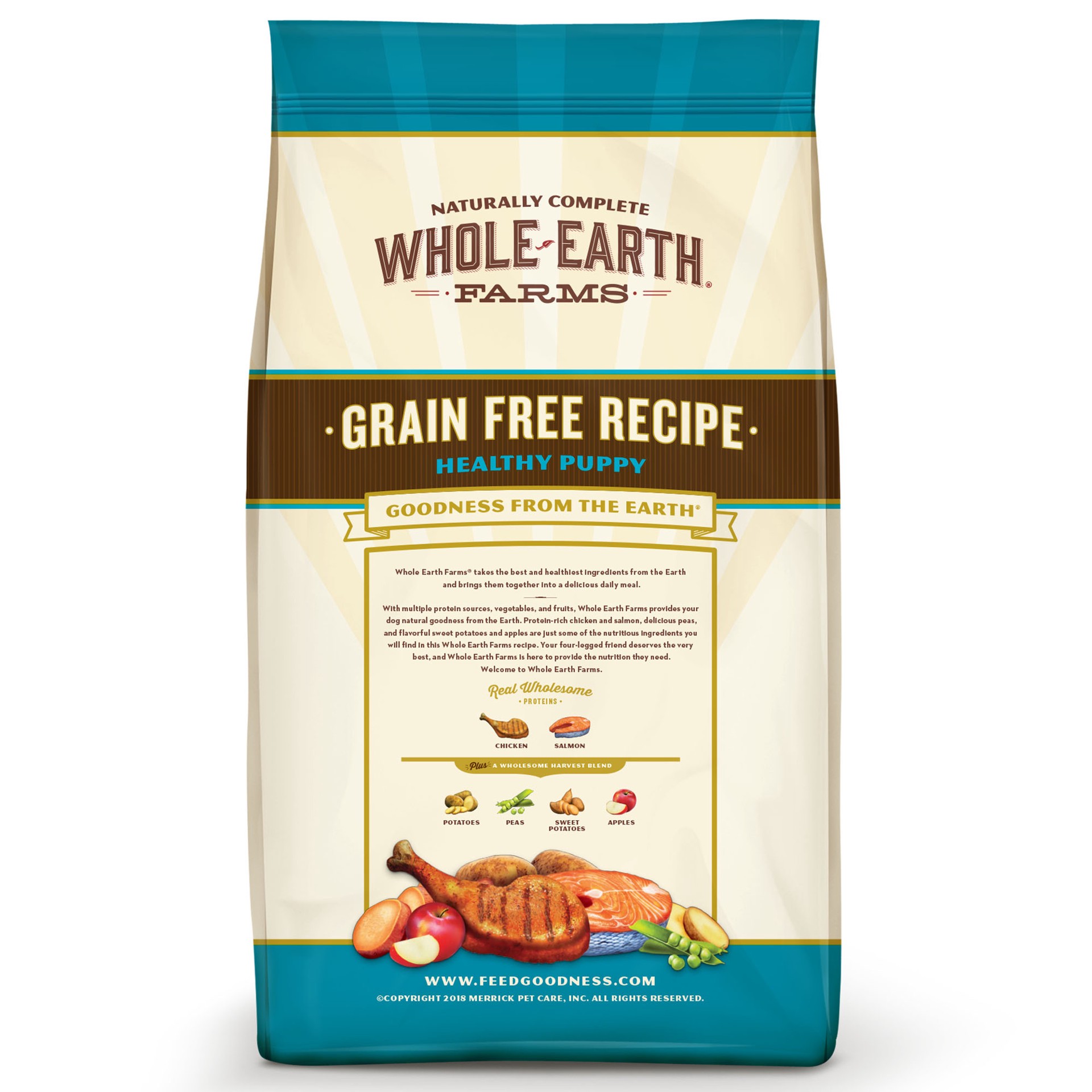 slide 2 of 6, Whole Earth Farms Grain Free Dry Dog Food Healthy Puppy Recipe - 25 lb Bag, 25 lb