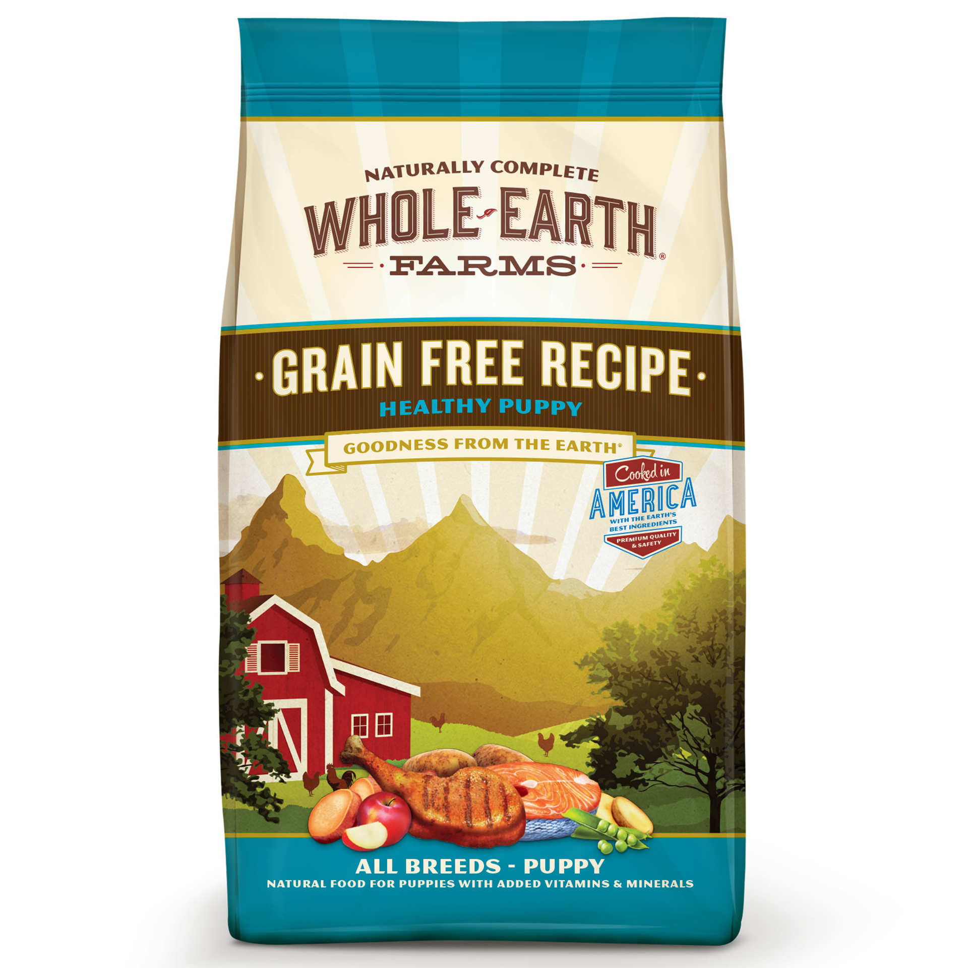 slide 1 of 6, Whole Earth Farms Grain Free Dry Dog Food Healthy Puppy Recipe - 25 lb Bag, 25 lb