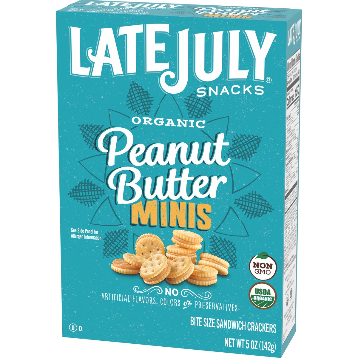 slide 3 of 11, Late July Mini Peanut Butter Sandwich Crackers, 5 oz