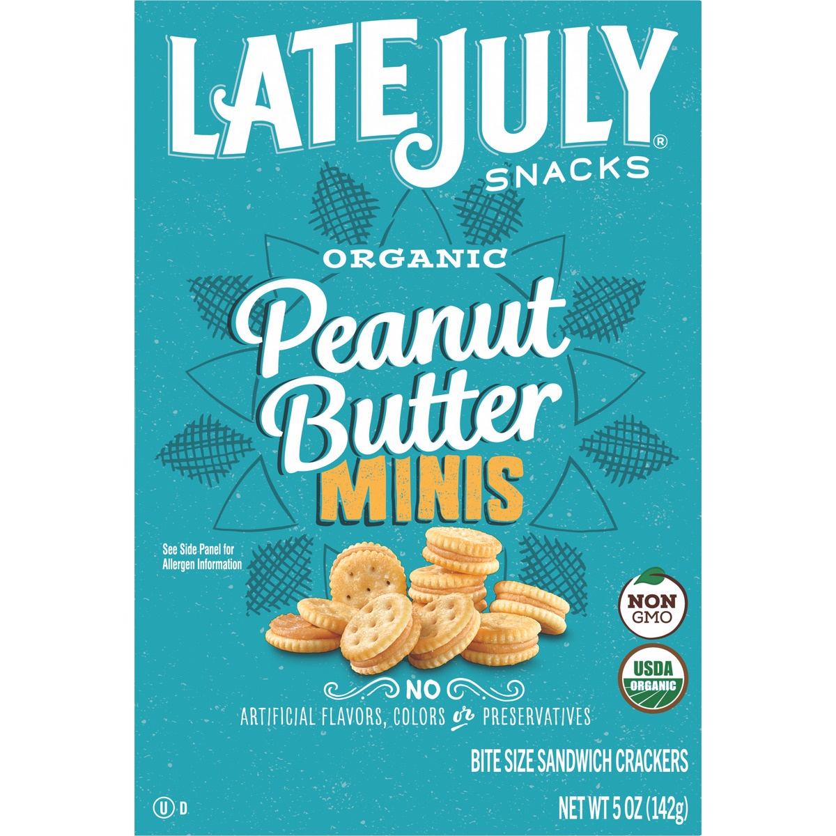 slide 9 of 11, Late July Mini Peanut Butter Sandwich Crackers, 5 oz