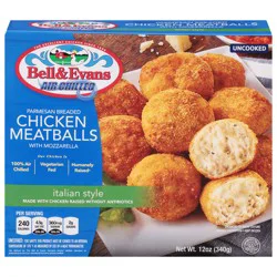 Bell & Evans Parmesan Breaded Chicken Meatballs With Mozzarella, Uncooked