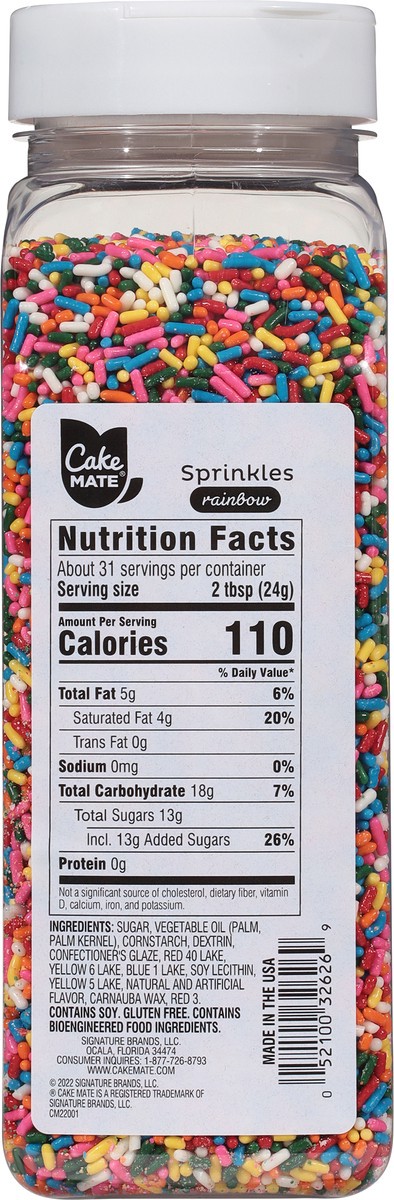 slide 3 of 13, Cake Mate Rainbow Sprinkles 26 oz, 26 oz