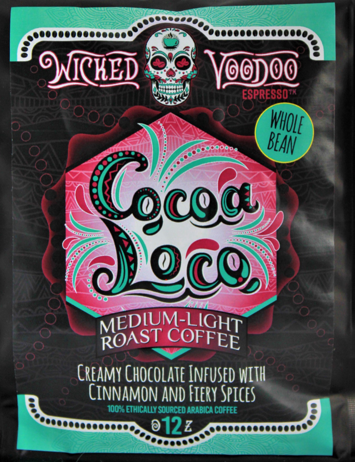 slide 1 of 1, Wicked Voodoo Coffee - Cocoa Loco Bean Spicy Choc - 12 oz, 12 oz