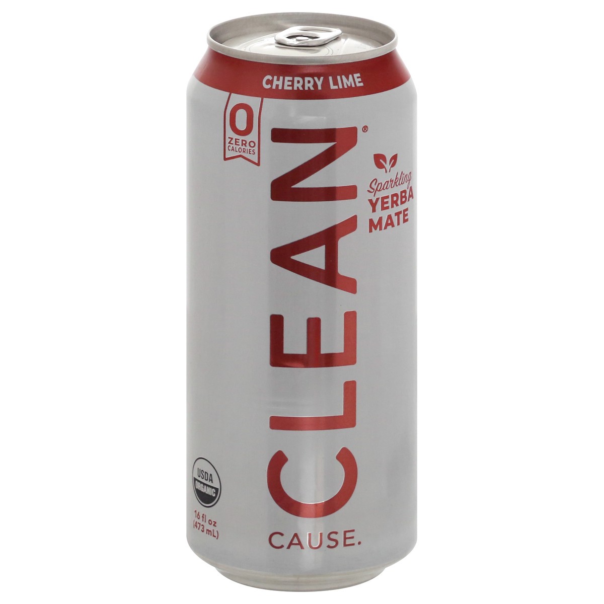 slide 1 of 9, Clean Cause Cherry Lime Yerba Sparkling, 16 oz