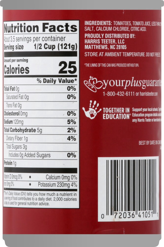 slide 2 of 2, Harris Teeter® Whole Peeled Tomatoes, 14.5 oz