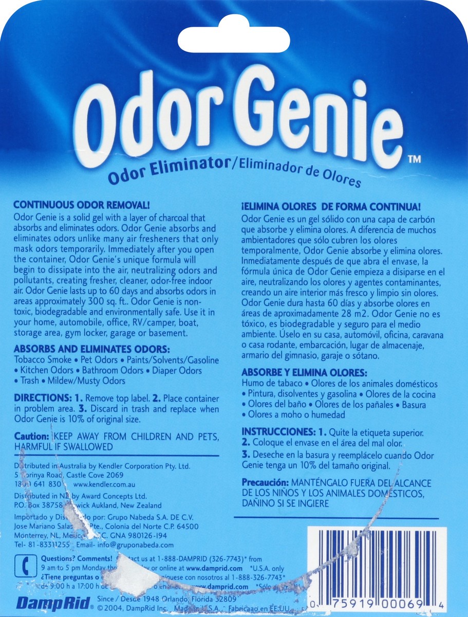 slide 3 of 6, DampRid Odor Genie Odor Elminator Wild Berry - 8 Oz, 8 oz