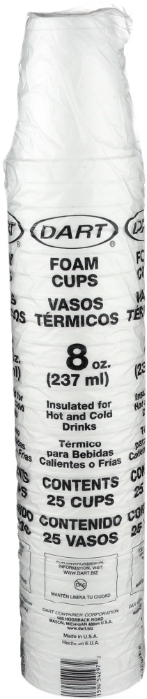 slide 1 of 1, DART Hot Or Cold Insulated Foam Cups, 25 ct