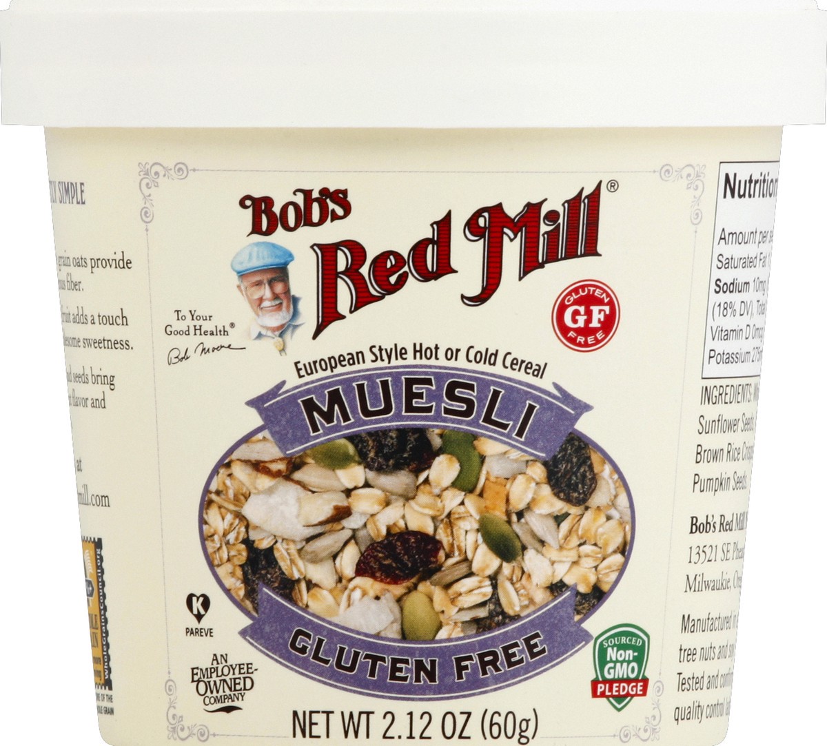 slide 3 of 3, Bob's Red Mill Muesli Cup Gluten Free, 2.12 oz