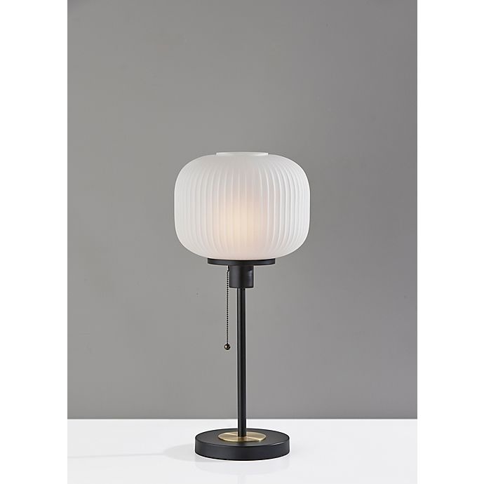slide 3 of 9, Adesso Textured Glass Table Lamp - Black, 1 ct