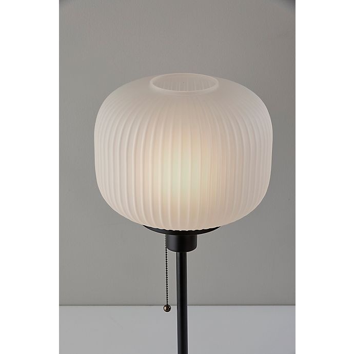 slide 4 of 9, Adesso Textured Glass Table Lamp - Black, 1 ct