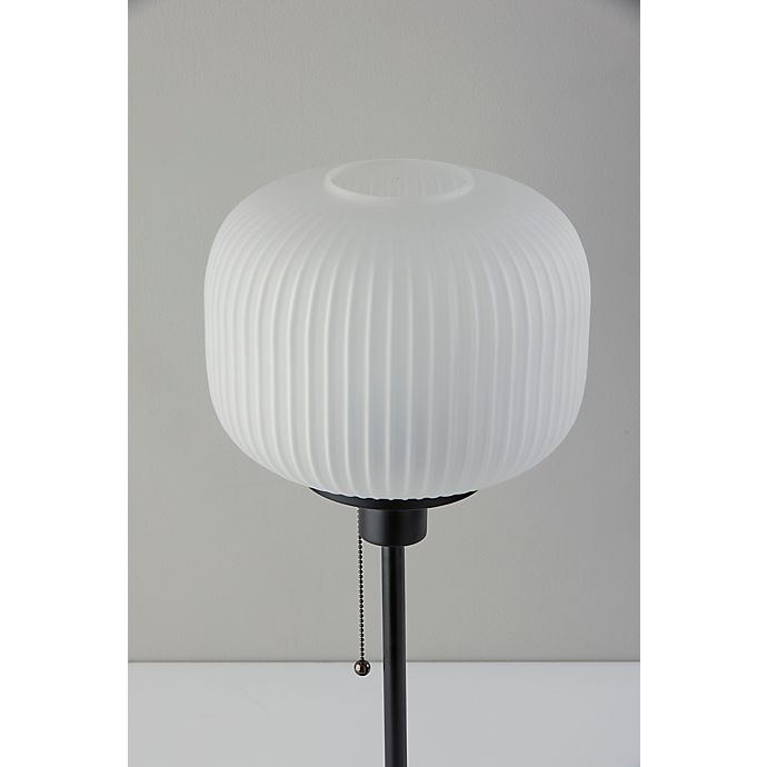 slide 5 of 9, Adesso Textured Glass Table Lamp - Black, 1 ct