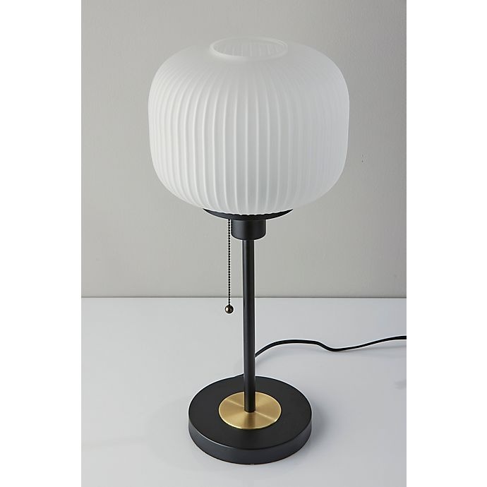 slide 6 of 9, Adesso Textured Glass Table Lamp - Black, 1 ct