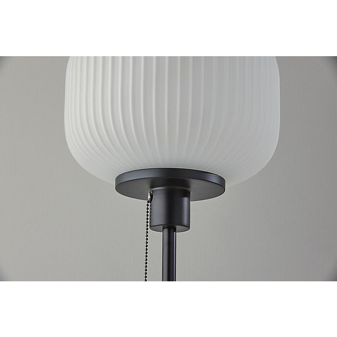 slide 8 of 9, Adesso Textured Glass Table Lamp - Black, 1 ct