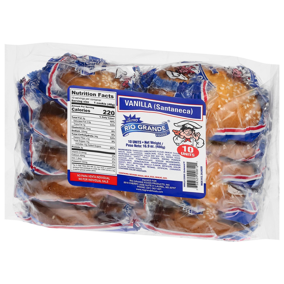 slide 4 of 12, Rio Grande Vanilla Cookie 10 ea, 10 ct