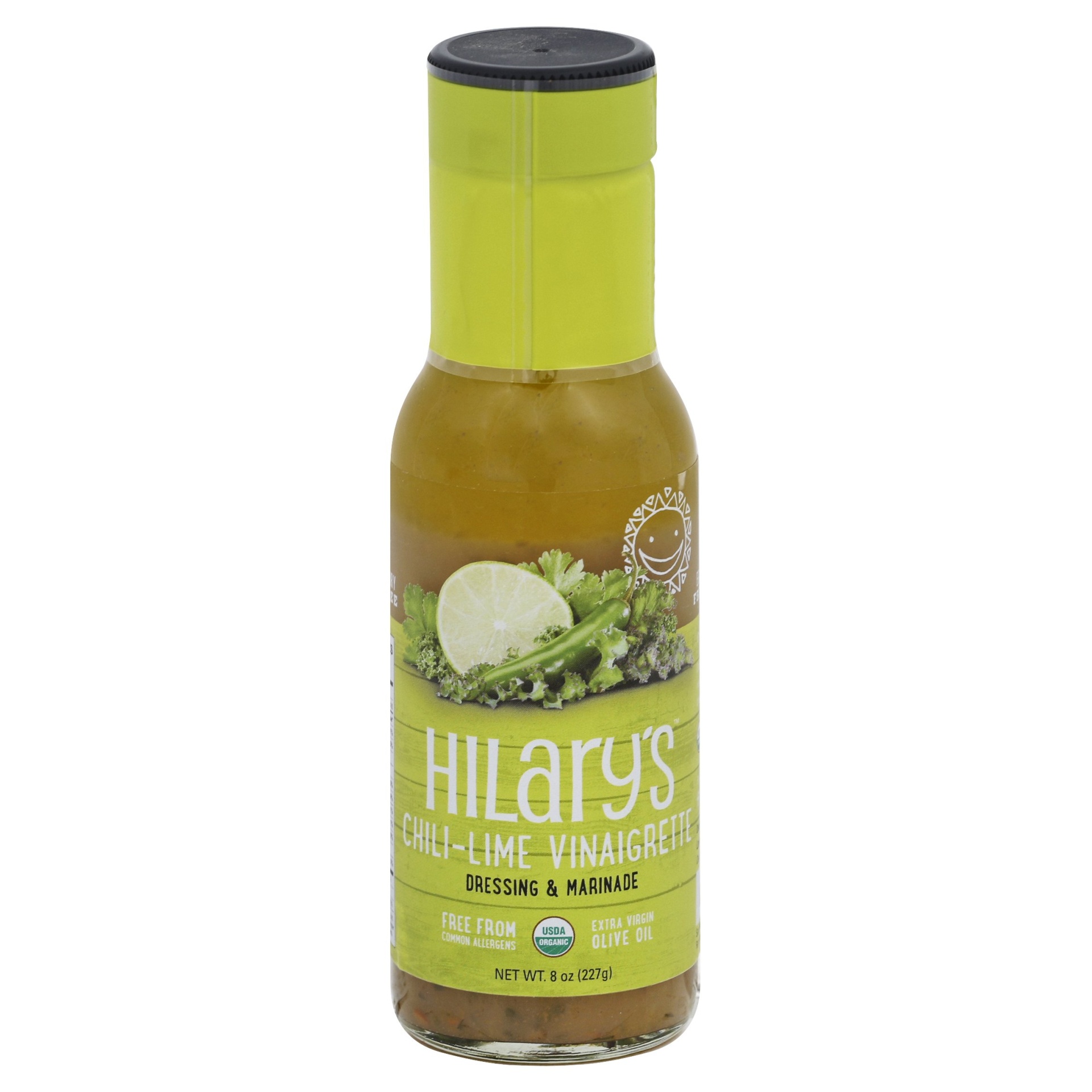 slide 1 of 1, Hilary's Chili Lime Vinaigrette Dressing Marinade, 8 oz