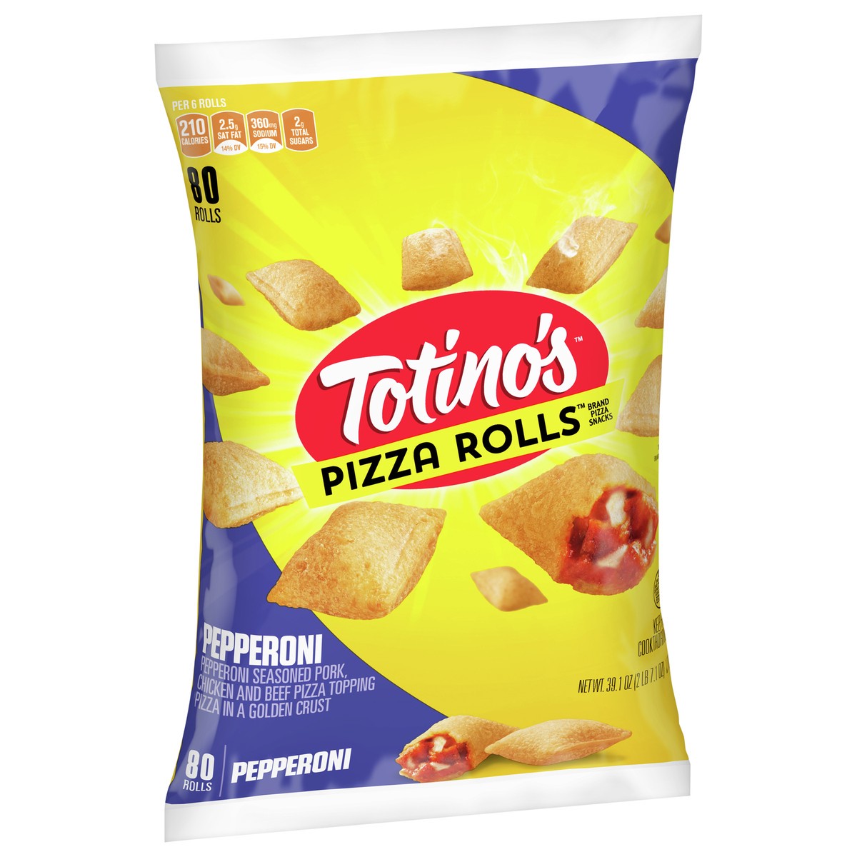 slide 5 of 9, Totino's Pizza Rolls, Pepperoni Flavored, Frozen Snacks, 39.1 oz, 80 ct, 80 ct