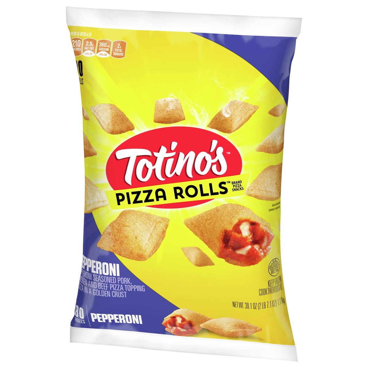 slide 6 of 9, Totino's Pizza Rolls, Pepperoni Flavored, Frozen Snacks, 39.1 oz, 80 ct, 80 ct