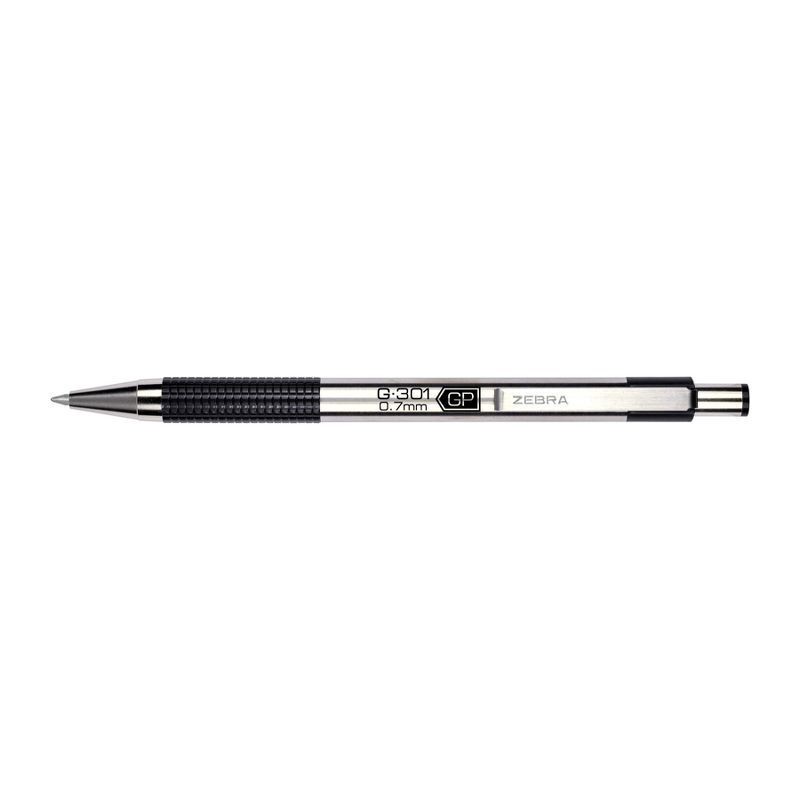 slide 2 of 3, Zebra G-301 Rt Gel Pen - Black, 4 ct