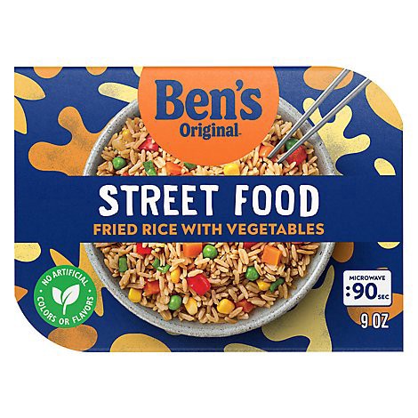 slide 1 of 1, Ben Street Food Veg Fried Rice - 9 OZ, 9 oz