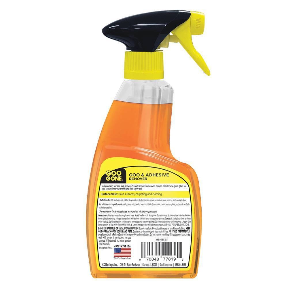Goo Gone Fresh Citrus Adhesive Remover Spray Gel 12 fl oz