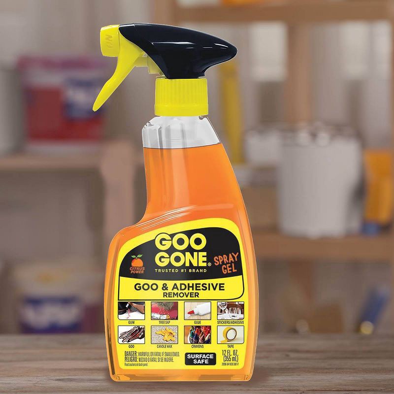 slide 3 of 3, Goo Gone Spray Gel Citrus Power Goo & Adhesive Remover 12 oz, 12 oz