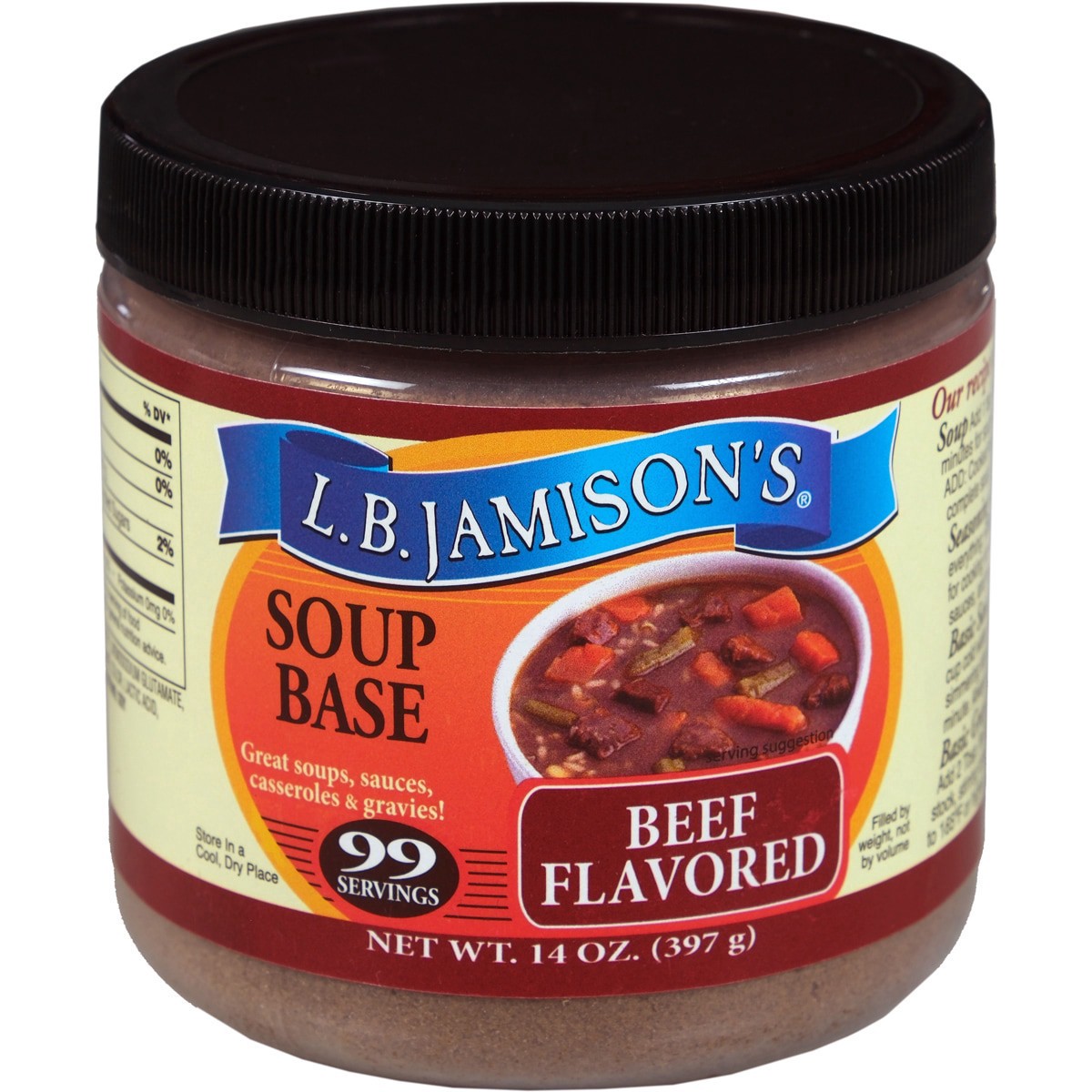 slide 1 of 1, Jamisons Beef Soup Base, 14 oz