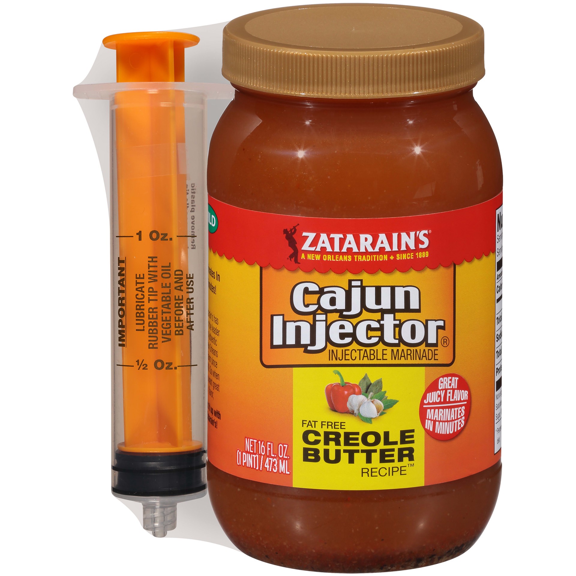 slide 1 of 5, Zatarain's Cajun Injectors Marinade Creole Butter, 16 oz