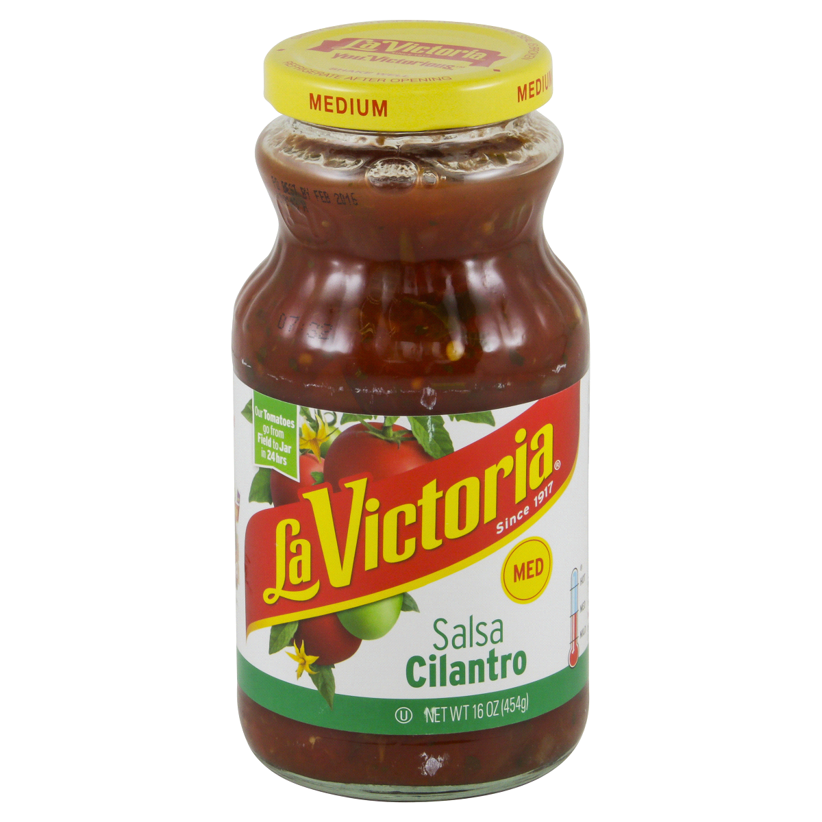 slide 1 of 6, La Victoria Medium Cilantro Salsa, 16 oz