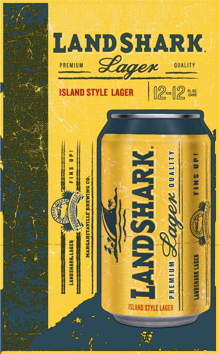 slide 3 of 8, Landshark Island Style Lager, 12 Pack, 12 FL OZ Cans, 144 fl oz