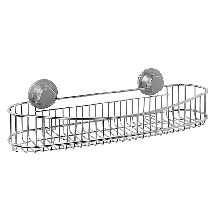 slide 1 of 6, ORG NeverRust Power Grip Pro Stainless Steel Long Shower Caddy, 1 ct