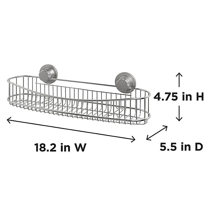 slide 5 of 6, ORG NeverRust Power Grip Pro Stainless Steel Long Shower Caddy, 1 ct