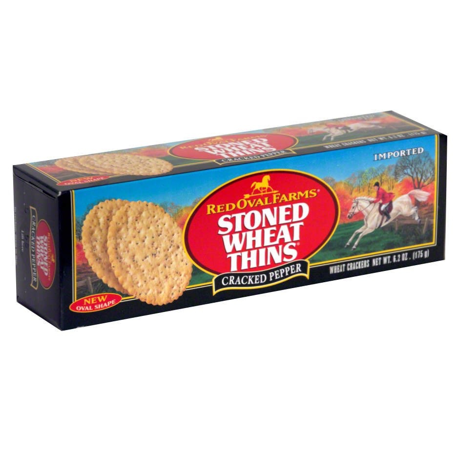 slide 1 of 1, Red Oval Cracked Pepper Crackers, 6.2 oz