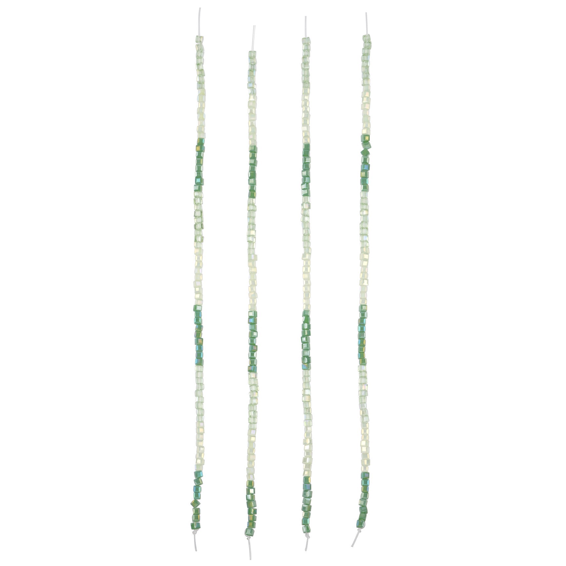 slide 2 of 3, Green Ombre Faceted Glass Cube Beads, 2mm By Bead Landing, 2mm