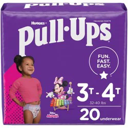 Pull-Ups Girls' Potty Training Pants Size 5, 3T-4T