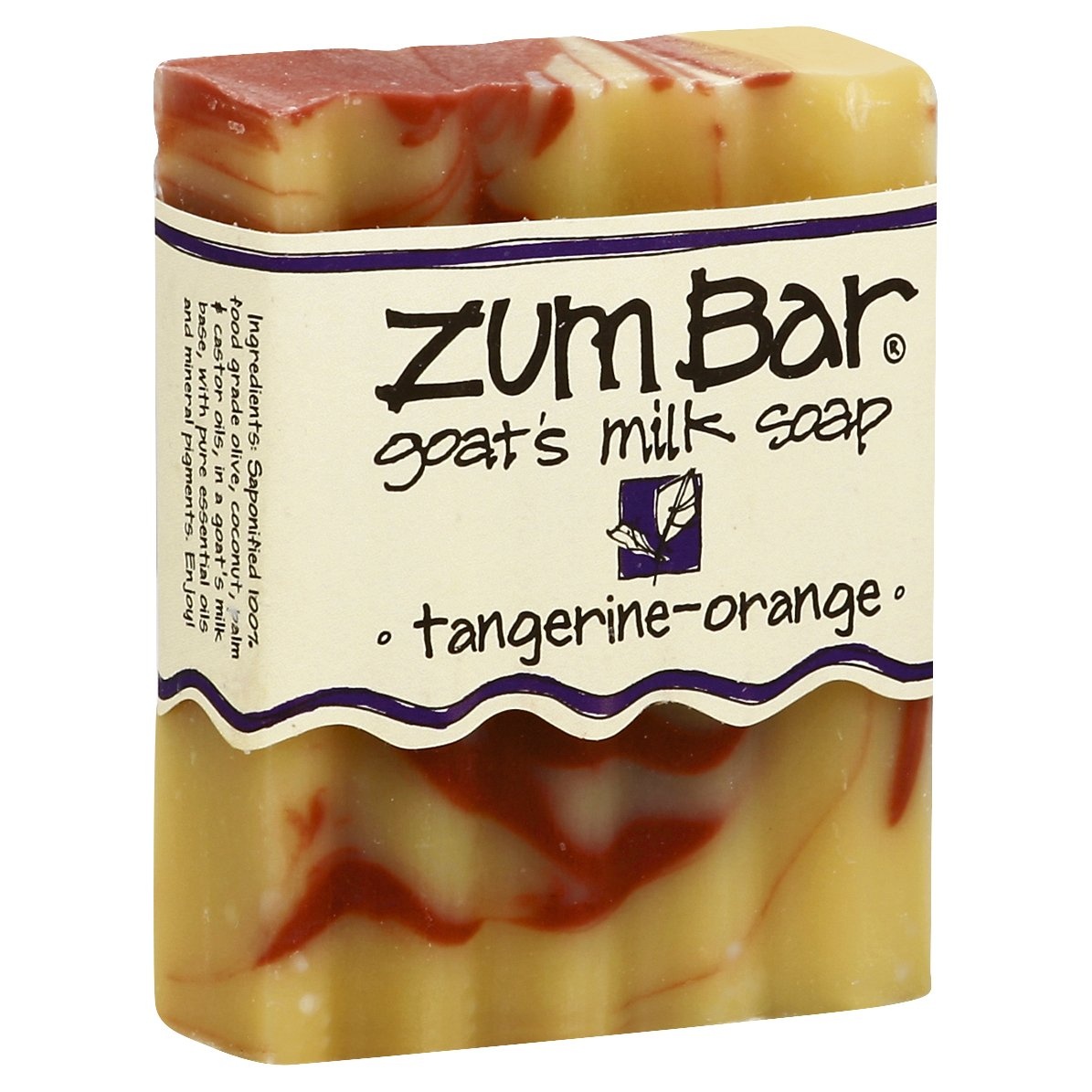 slide 1 of 1,  Zum Bar Tangerine-Orange Goats Milk Soap, 3 oz