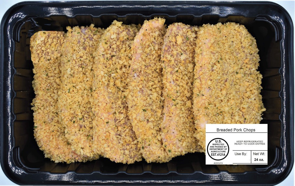 slide 1 of 1, Breaded Pork Chop, 1.5 lb