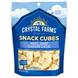 Crystal Farms Snack Cubes White Sharp Cheddar Cheese 6 oz