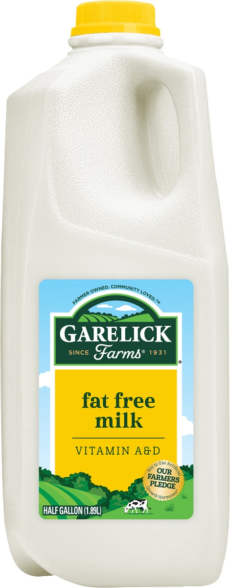 slide 3 of 7, Garelick Farms Fat Free Milk Half Gallon, 1 ct