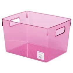 our goods Large Bin Translucent - Pink