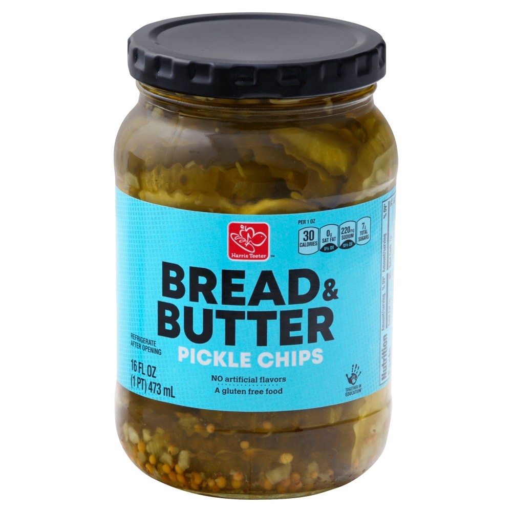 slide 2 of 3, Harris Teeter™ Bread & Butter Pickle Chips, 16 fl oz