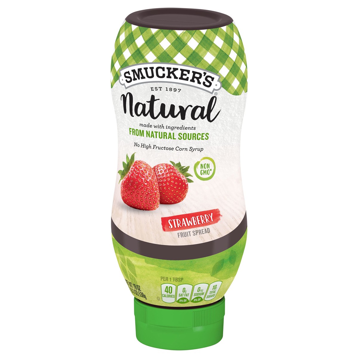 slide 4 of 8, Smucker's Natural Strawberry Squeezable Fruit Spread, 19 oz