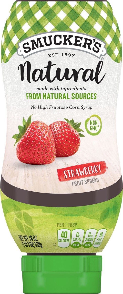 slide 8 of 8, Smucker's Natural Strawberry Squeezable Fruit Spread, 19 oz