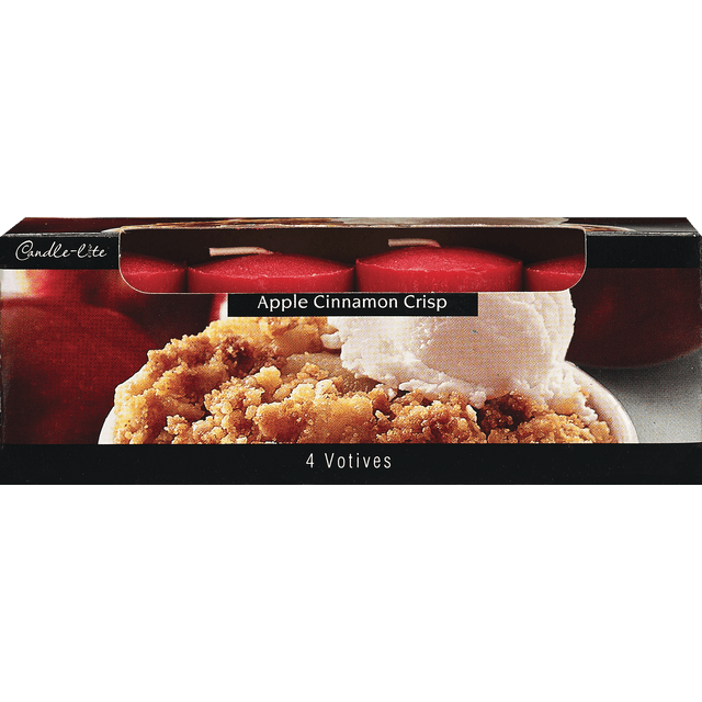 slide 1 of 1, CANDLE HUTCH 4Pk Cinnamon Apple Votive, 1 ct