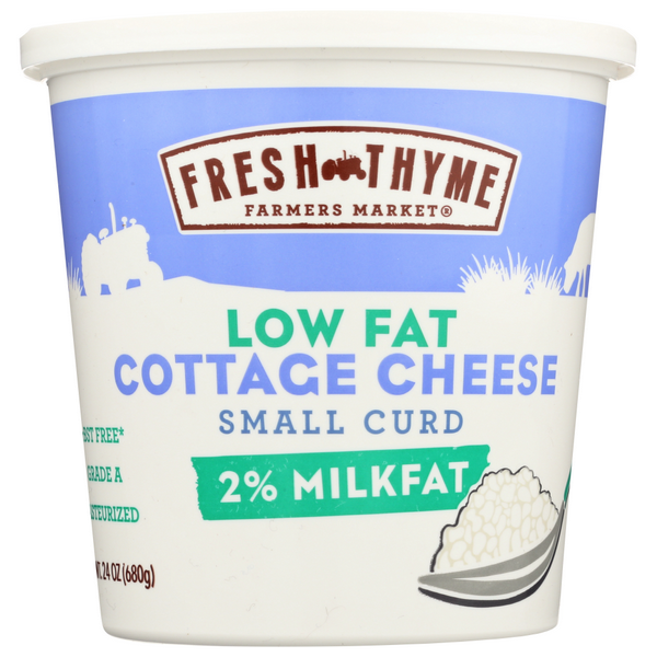 slide 1 of 1, Fresh Thyme 2% Lowfat Cottage Cheese, 1 ct