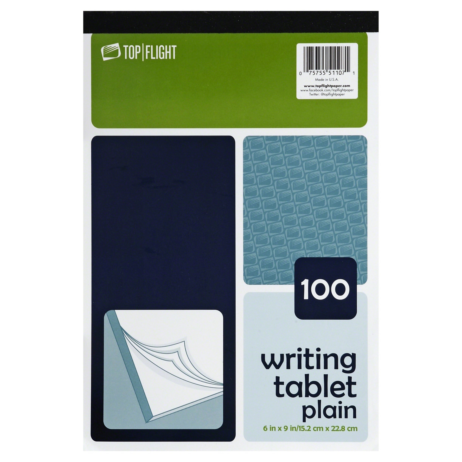 slide 1 of 4, Top Flight Unruled Writing Tablet, 1 ct