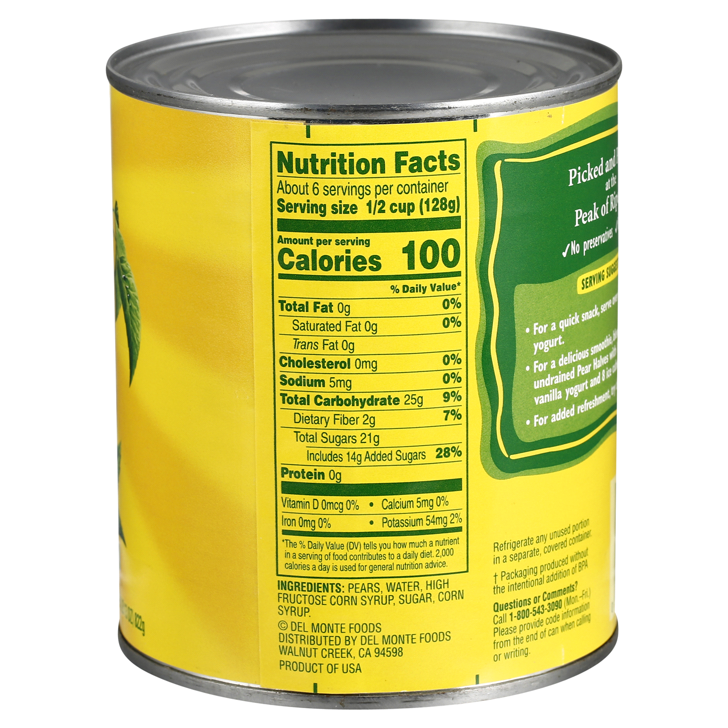 slide 2 of 2, Del Monte Pear Halves, 29 oz