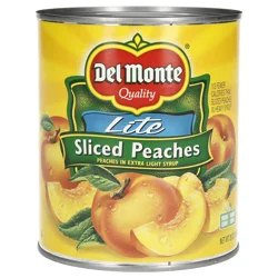 Del Monte Lite Sliced Yellow Cling Peaches in Extra Light Syrup, 29 oz Can