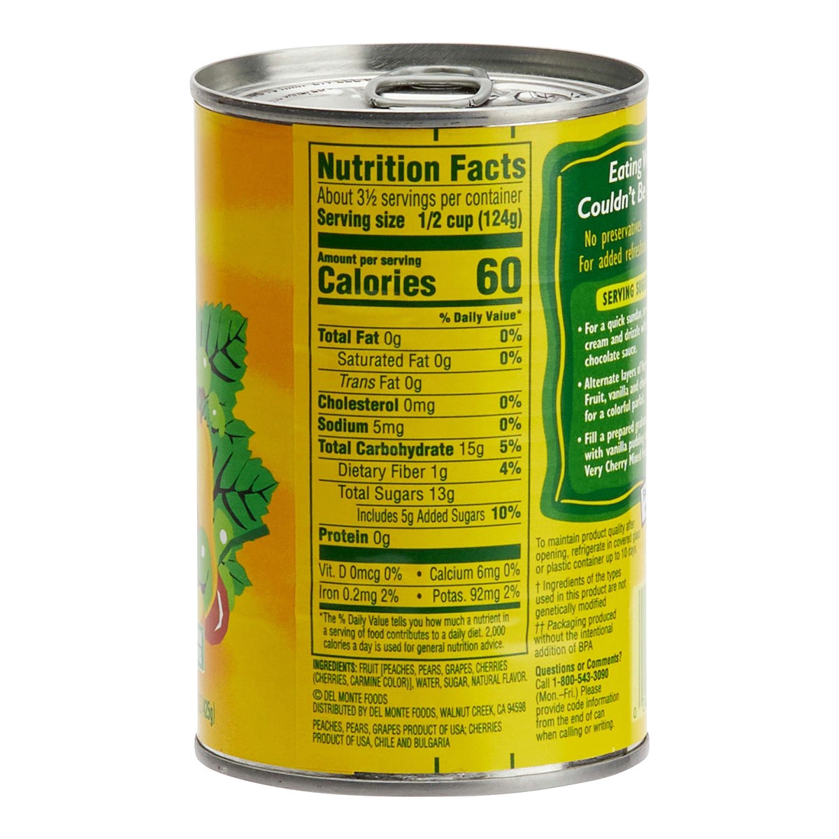 slide 2 of 2, Del Monte Very Cherry Flavored Mixed Fruit in Extra Light Syrup, 15 oz Can, 15 oz