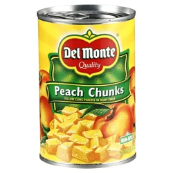 Del Monte Yellow Cling Peach Chunks in Heavy Syrup, 15.25 oz Can